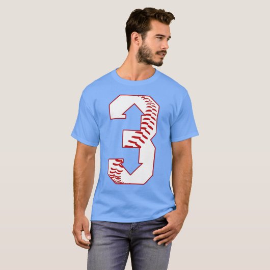 Baseball - Drie naar drie naar beneden - 3 naar 3 T-shirt (Voorkant volledig)