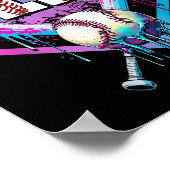 Baseball Drip 11e Verjaardag Home Bord Boy Youth 1 Poster (Hoek)