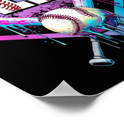 Baseball Drip 11e Verjaardag Home Bord Boy Youth 1 Poster (Hoek)