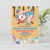 Baseball Drip 67 boy Birthday Party Invitation Kaart (Staand voorkant)
