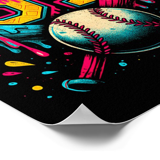 Baseball Drip 6 7 Number 67 Six Seven Meme Mens Bo Poster (Hoek)