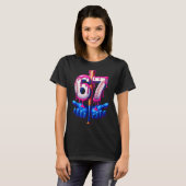 Baseball Drip 6 7 Number 67 Six Seven Meme Mens Bo T-shirt (Voorkant volledig)