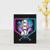 Baseball Drip 8e Verjaardag Home Bord Boys Youth 8 Kaart (Gele Bloem)