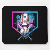 Baseball Drip 8e Verjaardag Home Bord Boys Youth 8 Muismat (Voorkant)