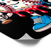 Baseball Drip Baseball Life Style 101 Apparel Yout Poster (Hoek)