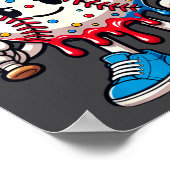 Baseball Drip Baseball Life Style 101 Apparel Yout Poster (Hoek)