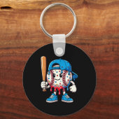 Baseball Drip Baseball Life Style 101 Apparel Yout Sleutelhanger (Voorkant)