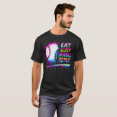 Baseball Drip Boys Eat Sleep Baseball Repeat Ice T-shirt (Voorkant volledig)