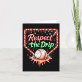 Baseball Drip Boys Ice Cream Christmas Youth Respe Kaart (Voorkant)