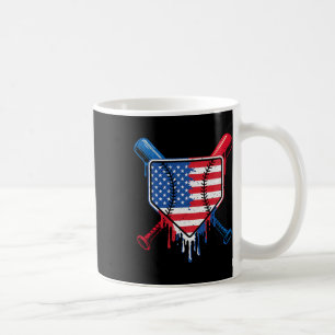 Baseball Drip Boys Ice Cream Patriotic American Fl Koffiemok
