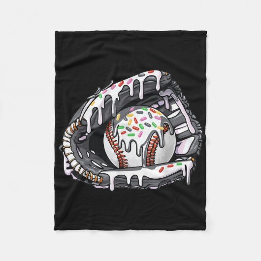 Baseball Drip Boys Meisjes Baseball Handschoenen B Fleece Deken (Voorkant)