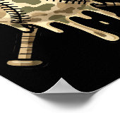 Baseball Drip Camo Baseball Bats Boys Sports Cool Poster (Hoek)