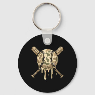 Baseball Drip Camo Baseball Bats Boys Sports Cool Sleutelhanger