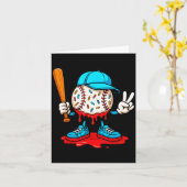 Baseball Drip For Boys Ice Cream Drip Baseball  Kaart (Gele Bloem)