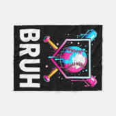 Baseball Drip Funny Bruh Ice Cream Dripng Matching Fleece Deken (Voorkant (Horizontaal))