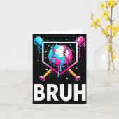 Baseball Drip Funny Bruh Ice Cream Dripng Matching Kaart (Gele Bloem)