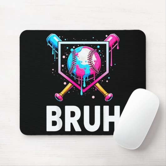 Baseball Drip Funny Bruh Ice Cream Dripng Matching Muismat (Met muis)