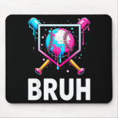 Baseball Drip Funny Bruh Ice Cream Dripng Matching Muismat (Voorkant)