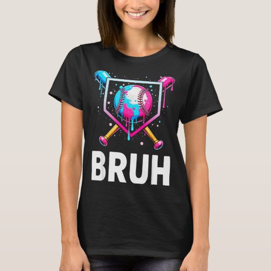 Baseball Drip Funny Bruh Ice Cream Dripng Matching T-shirt (Voorkant)
