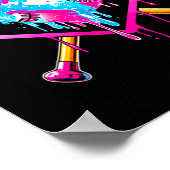 Baseball Drip Funny Ice Cream Dripng Matching Fami Poster (Hoek)