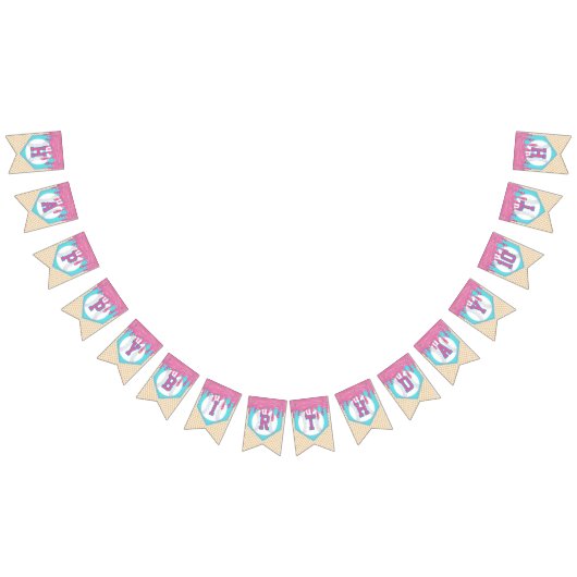 Baseball Drip Happy Birthday Vlaggetjes (Alle)