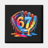Baseball Drip Ice Cream 67 Baseball Lifestyle 101  Magneet (Voorkant)