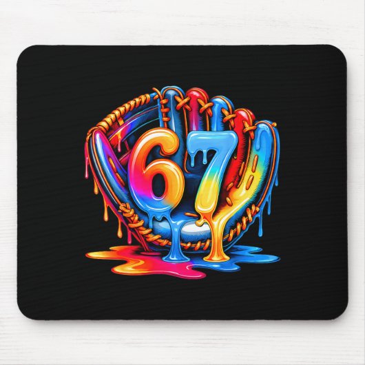 Baseball Drip Ice Cream 67 Baseball Lifestyle 101 Muismat (Voorkant)