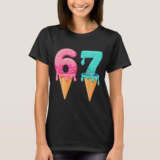 Baseball Drip Ice Cream 67 Baseball Lifestyle 101  T-shirt (Voorkant)