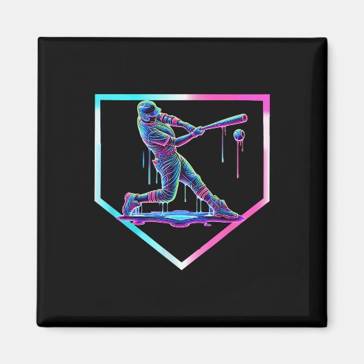 Baseball Drip Ice Cream Baseball Home Bord Boys B Magneet (Voorkant)