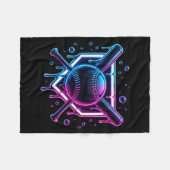 Baseball Drip Ice Cream Bat Kids  Fleece Deken (Voorkant (Horizontaal))