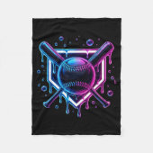 Baseball Drip Ice Cream Bat Kids  Fleece Deken (Voorkant)