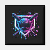 Baseball Drip Ice Cream Bat Kids  Magneet (Voorkant)