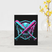 Baseball Drip Ice-cream Dripng Baseball Bat Var Wa Kaart (Gele Bloem)