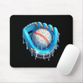 Baseball Drip Ice Cream Glove With Sprinkles Ball  Muismat (Met muis)