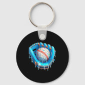 Baseball Drip Ice Cream Glove With Sprinkles Ball  Sleutelhanger (Voorkant)