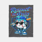Baseball Drip Ice Cream Respect The Drip Home Plat Fleece Deken (Voorkant)