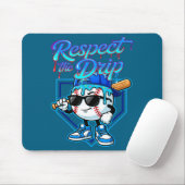 Baseball Drip Ice Cream Respect The Drip Home Plat Muismat (Met muis)