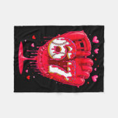 Baseball Drip Ice Cream Valentine Youth Boys Girls Fleece Deken (Voorkant (Horizontaal))