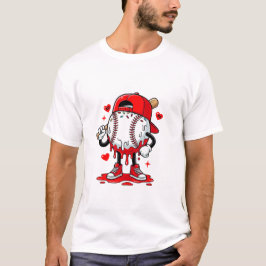 Baseball Drip Ijs T-Shirt Valentijnsdag –