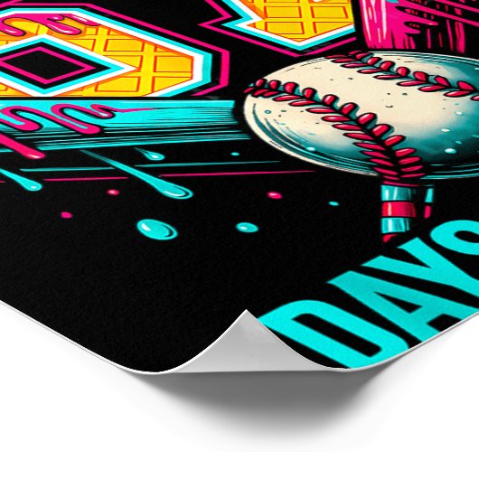 Baseball Drip Number 67 I Survived 67 Days Of Scho Poster (Hoek)