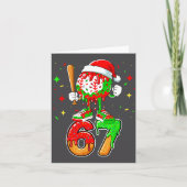 Baseball Drip Number 67 Meme Ice Cream Dripng Chri Kaart (Voorkant)