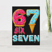 Baseball Drip Number 67 Player 67 Meme Ice Cream D Kaart (Voorkant)