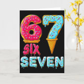 Baseball Drip Number 67 Player 67 Meme Ice Cream D Kaart (Gele Bloem)