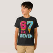 Baseball Drip Number 67 Player 67 Meme Ice Cream D T-shirt (Voorkant volledig)