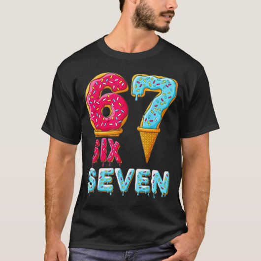 Baseball Drip Number 67 Player 67 Meme Ice Cream D T-shirt (Voorkant)