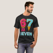 Baseball Drip Number 67 Player 67 Meme Ice Cream D T-shirt (Voorkant volledig)
