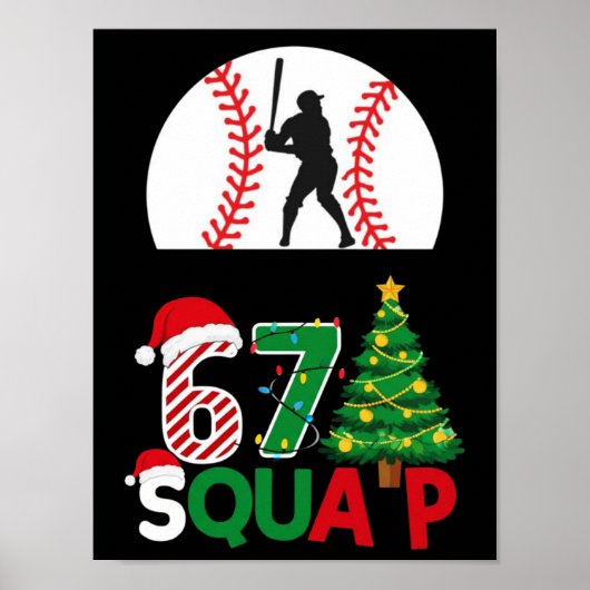 Baseball Drip Number 67 Player Or 67th Birthday 25 Poster (Voorkant)