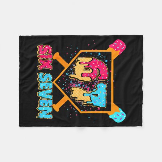 Baseball Drip Number 67 Player Or 67th Birthday Bo Fleece Deken (Voorkant (Horizontaal))