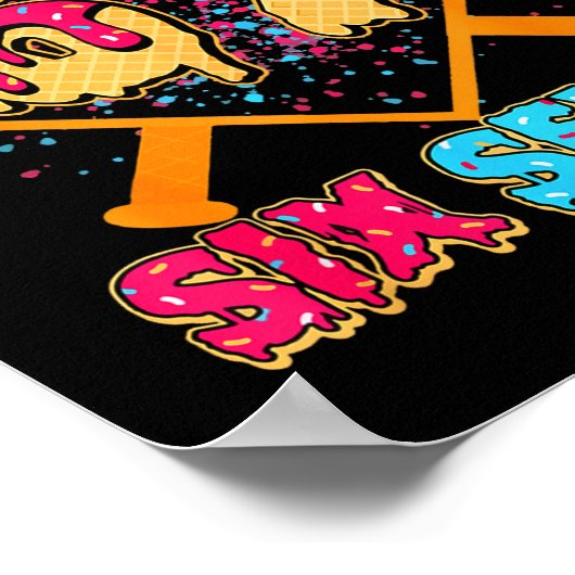 Baseball Drip Number 67 Player Or 67th Birthday Bo Poster (Hoek)