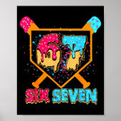 Baseball Drip Number 67 Player Or 67th Birthday Bo Poster (Voorkant)